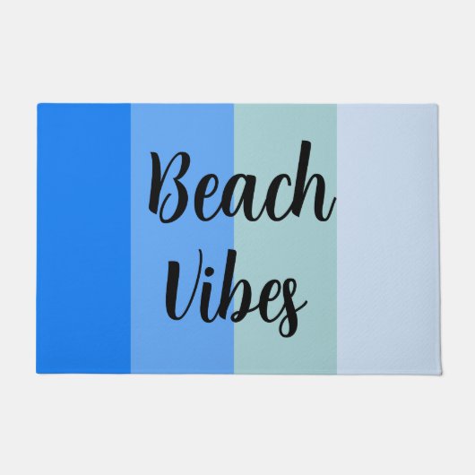 Beach Vibes, Blue Stripes Fußmatte (Vorderseite)