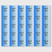 Beach Vibes, Blue Stripes Geschenkpapier (Flach)