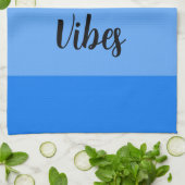 Beach Vibes, Blue Stripes Geschirrtuch (Gefaltet)