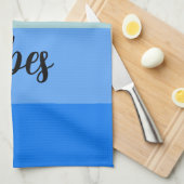 Beach Vibes, Blue Stripes Geschirrtuch (Viertel Falte)