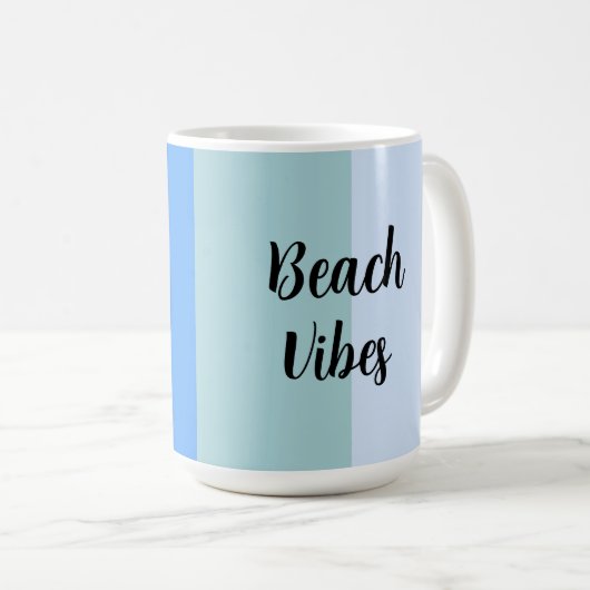 Beach Vibes, Blue Stripes Kaffeetasse (VorderseiteRechts)