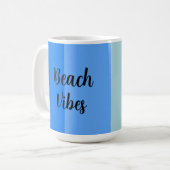 Beach Vibes, Blue Stripes Kaffeetasse (Vorderseite Links)