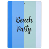Beach Vibes, Blue Stripes Klemmbrett (Rückseite)