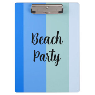 Beach Vibes, Blue Stripes Klemmbrett