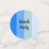 Beach Vibes, Blue Stripes Konfetti (Klein Vorderseite)