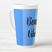 Beach Vibes, Blue Stripes Milchtasse (Linke Ecke)