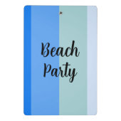 Beach Vibes, Blue Stripes Mini Klemmbrett (Rückseite)
