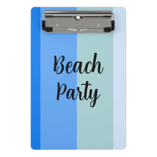 Beach Vibes, Blue Stripes Mini Klemmbrett