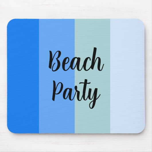 Beach Vibes, Blue Stripes Mousepad (Vorne)