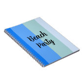 Beach Vibes, Blue Stripes Notizblock (Rechte Seite)