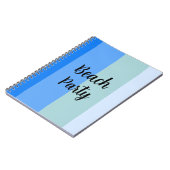 Beach Vibes, Blue Stripes Notizblock (Linke Seite)