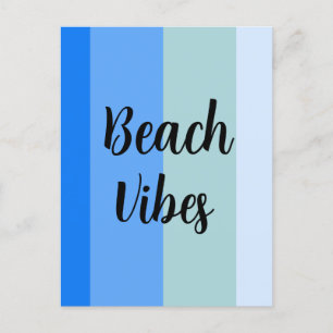 Beach Vibes, Blue Stripes Postkarte
