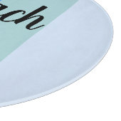 Beach Vibes, Blue Stripes Schneidebrett (Ecke)