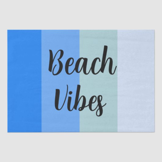 Beach Vibes, Blue Stripes Seidenpapier (Vorderseite)