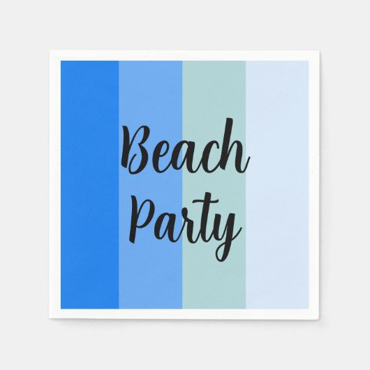 Beach Vibes, Blue Stripes Serviette (Vorderseite)