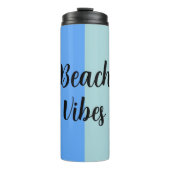 Beach Vibes, Blue Stripes Thermosbecher (Vorderseite)