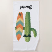 Beach Vibes Cactus Beach Handtuch (Vorderseite)