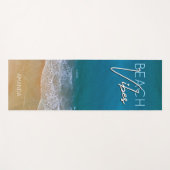 Beach Vibes Chill Ocean Water Blue Foto Yoga Mat Yogamatte (Vorderseite (Horizontal))