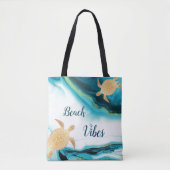 Beach Vibes Elegant Turtles Tasche (Vorderseite)