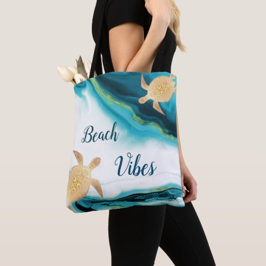 Beach Vibes Elegant Turtles Tasche (Von Nahem)