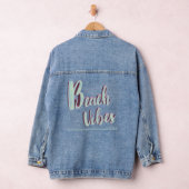 Beach Vibes Fun Summer Graphic Cool Blue Jeansjacke (Hangar)