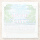 Beach Vibes Glass Untersetzer Set (Rückseite)