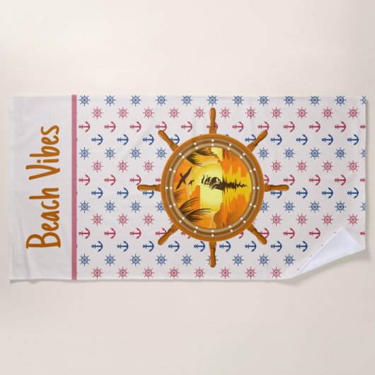 Beach Vibes Handtuch (Vorderseite)