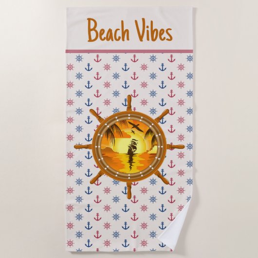 Beach Vibes Handtuch (Vorderseite)