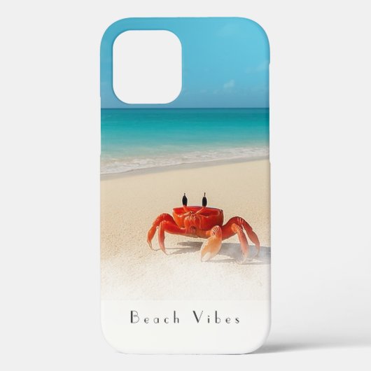 Beach Vibes - iPhone 12 Groß Case 1 Krab (Rückseite)