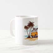 Beach Vibes Kombi Mug - Retro Surfing Serenity Kaffeetasse (Vorderseite Links)