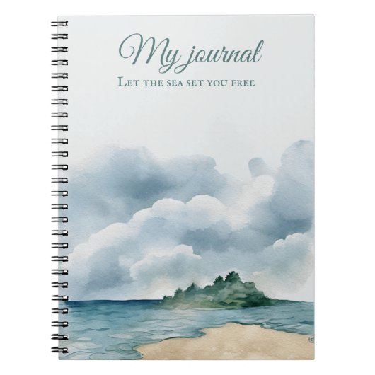Beach Vibes Notebook | Coastal Journal Notizblock (Vorderseite)