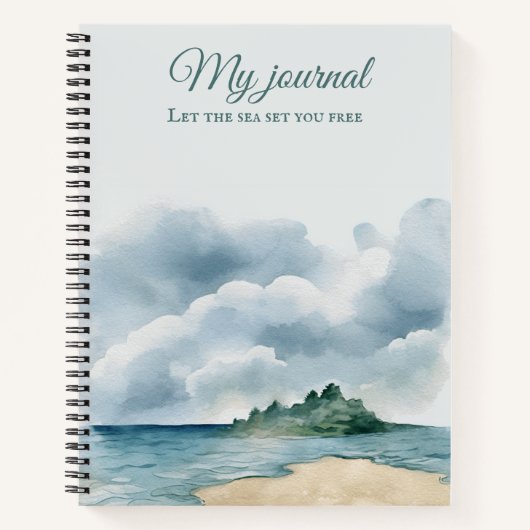 Beach Vibes Notebook | Coastal Journal Notizblock (Vorderseite)