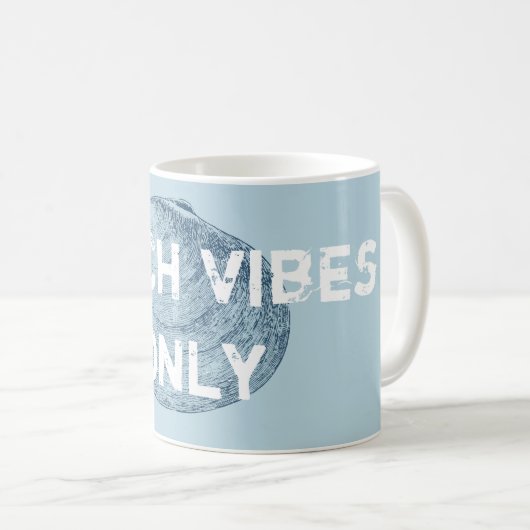 Beach Vibes nur Not leidende Hütte Holz Lumbar P Kaffeetasse (VorderseiteRechts)