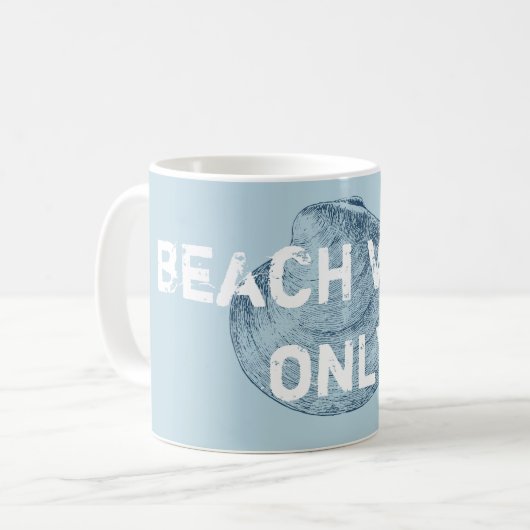 Beach Vibes nur Not leidende Hütte Holz Lumbar P Kaffeetasse (Vorderseite Links)