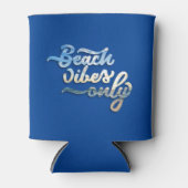 Beach Vibes nur Typografie Dunkelblau Dosenkühler (Vorderseite)