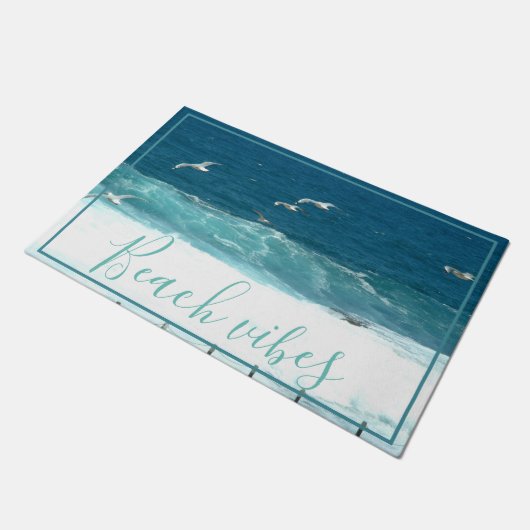 Beach Vibes Ocean Waves Door Mat Fußmatte (Schrägansicht)