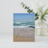 Beach Vibes Ocean Waves Postkarte (Stehend Vorderseite)