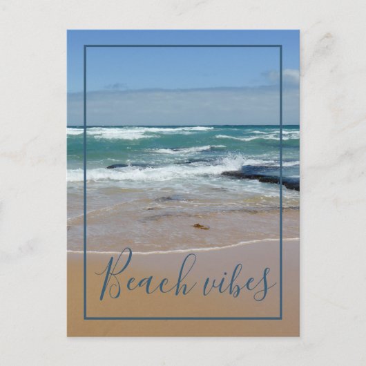 Beach Vibes Ocean Waves Postkarte (Vorderseite)