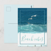 Beach Vibes Ocean Waves Postkarte (Vorne/Hinten)