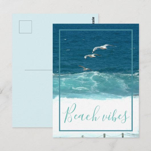 Beach Vibes Ocean Waves Postkarte (Vorne/Hinten)