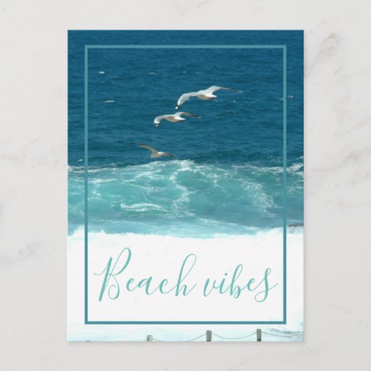 Beach Vibes Ocean Waves Postkarte (Vorderseite)