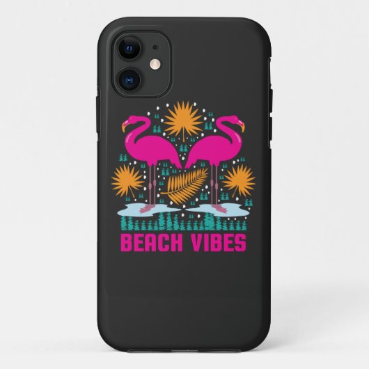 Beach Vibes Pink Flamingos-19501 Case-Mate iPhone Hülle (Rückseite)