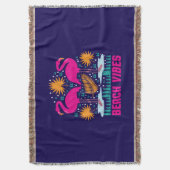 Beach Vibes Pink Flamingos-19501 Decke (Vorderseite Vertikal)