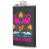 Beach Vibes Pink Flamingos-19501 Flachmann (Links)