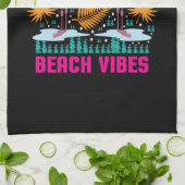 Beach Vibes Pink Flamingos-19501 Geschirrtuch (Gefaltet)