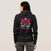 Beach Vibes Pink Flamingos-19501 Hoodie (Schwarz voll)