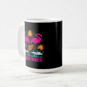 Beach Vibes Pink Flamingos-19501 Kaffeetasse (Vorderseite Links)