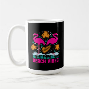 Beach Vibes Pink Flamingos-19501 Kaffeetasse