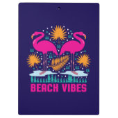 Beach Vibes Pink Flamingos-19501 Klemmbrett (Rückseite)