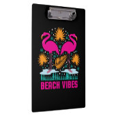 Beach Vibes Pink Flamingos-19501 Klemmbrett (Rechts)